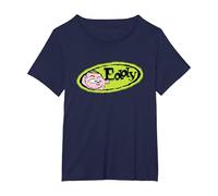 Ed EDD n Eddy Eddy Oval Camiseta, Mujer Tallas Grandes, Azul Marino, 3XL Grande