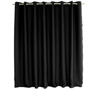 ED ENJOY HOME 1 Cortina Ocultante de Gran Ancho, Poliéster, Negro, 300L X 240H cm (1 Panneaux)