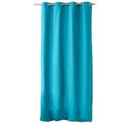 ED ENJOY HOME Cortina con Ojales Plateados, 135 x 240 cm, Azul Turquesa, 100% algodón, Tejido Certificado Oeko-Tex, colección Panamá