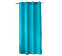ED Enjoy Home - Cortina Decorativa con Ojales Plateados, 140 x 240 cm, Azul Turquesa, 100% poliéster, satén, colección básica