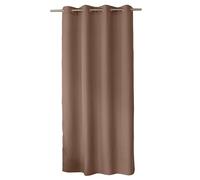 ED Enjoy Home - Cortina Decorativa con Ojales Plateados, 140 x 240 cm, Color marrón visón, 100% poliéster, satén, colección básica