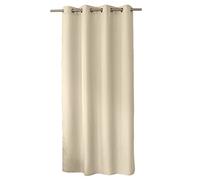 ED Enjoy Home - Cortina Decorativa con Ojales Plateados, 140 x 240 cm, Crudo, 100% poliéster, satén, colección básica