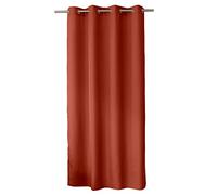 ED Enjoy Home - Cortina Decorativa con Ojales Plateados, 140 x 240 cm, Terracota, 100% poliéster, satén, colección básica