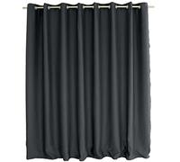 ED ENJOY HOME Cortina Ocultante de Gran Ancho, Poliéster, Gris Oscuro, 300 x 240 cm