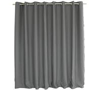 ED ENJOY HOME Cortina Opaca con Ojales Plateados, Gris, Gran Anchura, 300 x 240 cm, 100% poliéster, Tejido Certificado Oeko-Tex, colección Regaliz