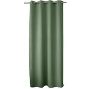 ED ENJOY HOME Cortina Opaca con Ojales Plateados, Verde Caqui Claro, 140 x 240 cm, 100% poliéster, Tejido Certificado Oeko-Tex, colección Regaliz