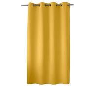 ED ENJOY HOME Cortina Oscura con Ojales Plateados, Amarillo, 140 x 180 cm, 100% poliéster, Tejido Certificado Oeko-Tex, colección Regaliz