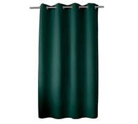 ED Enjoy Home Cortina Oscura con Ojales Plateados, Verde Oscuro, 140 x 180 cm, 100% poliéster, Tejido Certificado Oeko-Tex, colección Regaliz