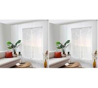 ED ENJOY HOME - Visillo mosquitero, 140 x 240 cm, Blanco, 100% poliéster, Pasador de Barra de 8 cm, protección contra Mosquitos, colección mosquitera (Paquete de 2)