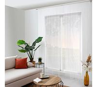 ED ENJOY HOME - Visillo mosquitero, 140 x 240 cm, Blanco, 100% poliéster, Pasador de Barra de 8 cm, protección contra Mosquitos, colección mosquitera