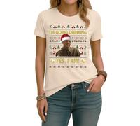 Ed Gein - Camiseta de manga corta para mujer con texto "I'm Going Drinking Yes, I Am!", natural, L
