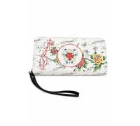ED HARDY Cartera con cremallera para mujer con correa de muñeca, Blanco - Loves Kills Slowly, Classic