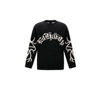 Ed Hardy Jersey 'Intarsien Tattoo Drache' negro / blanco lana L negro / blanco lana