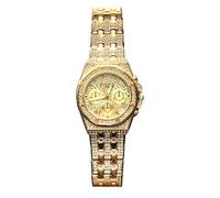 ED HARDY Reloj de cuarzo para mujer de aleación de metal en tono dorado brillante 15121G-42-A27