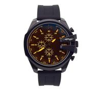 ED HARDY Reloj negro para hombre con esfera redonda 50445BB-42-D02