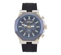 ED HARDY Reloj para hombre con esfera redonda y correa de silicona negra 50664SB-42-G02