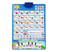 ED-Lumos Poster electrónico del Abecedario para Niños en Español e inglés con Sonido Poster con Letras Grandes y Animales Divertidos Gráficos electrónicos interactivos de Aprendizaje