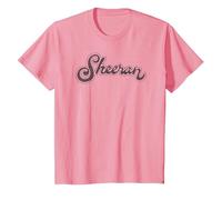 Ed Sheeran Cursive Logo Camiseta, Niños, Rosado, 10 años