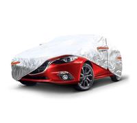 ED01110/71753 Cobertor reflectivo para Coche, Color Aluminio, con Cierre, 120g algodón, Talla: M