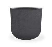 EDA Basalt'Up - Maceta Redonda de 40 cm, 32,5 L, decoración de hormigón, de Pared Individual, Zona de retención de Agua, diámetro 38,5 x 36,8 cm, Color Gris Antracita