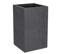 EDA Basalt'Up - Tarro Cuadrado Alto (36 L, decoración de hormigón, Pared única, 29,5 x 29,5 x 49,5 cm, Color Gris Antracita