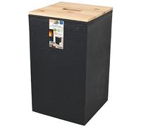EDA - Baúl para pellets Jura Montania STONE 36 L - para 20 kg de Pellets - Negro 29,5 x 29,5 x 50,6 cm