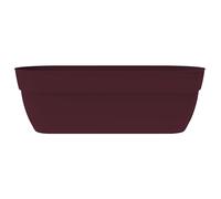EDA Jardiniere Basse Osaka 38 L - avec Barre Métallique de Renfort - 77,3 x 30,7 x H.25,9 cm - Rouge bourgogne