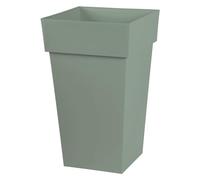 EDA - Maceta Cuadrada Alta Toscana - Volumen 62 L - 39 x 39 x 65 cm, Verde Laurel