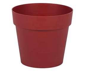 EDA - Maceta Redonda Toscana Ø 15 cm - Volumen 1,6 L - Ø 15,3 x 13,7 cm - Rojo Rubí
