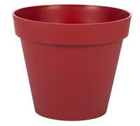 EDA - Maceta Redonda Toscana Ø 25 cm - Volumen 6 L - Ø 25 x 21 cm - Rojo Rubí