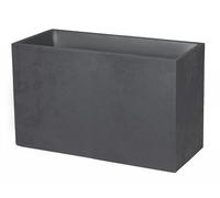 EDA Muret Basalt 116 L - Decoración de imitación de hormigón (Doble Pared, 99,5 x 39,5 x 60 cm), Color Gris Antracita