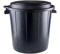 EDA Papelera immeuble Liso 80L Negro + Tapa