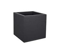 EDA PLASTIQUE Caja de flores cuadrada Graphit Up - 21 L - 29.5 x 29.5 x 29.5 cm - Gris antracita