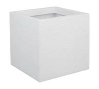 EDA Plastiques Pot Cuadrado Graphit Up - Blanco Cerado - 29.5x29.5x29.5-21L Interior y Exterior
