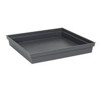 EDA - Platillo Cuadrado Toscana 40 cm - para Maceta Cuadrada Toscana 50 cm - 40 x 40 x 5,9 cm - Gris Antracita