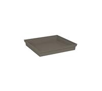EDA - Platillo cuadrado Toscana 40 cm - para maceta cuadrada Toscana 50 cm - 40 x 40 x 5,9 cm - topo