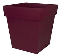 EDA Toscana - Maceta Cuadrada (50 cm, Volumen 87 L, 49,5 x 49,5 x 52,5 cm), Color Rojo