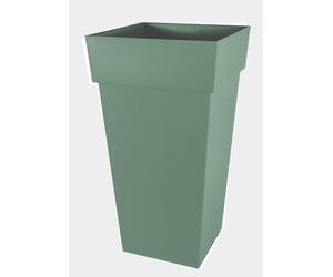 EDA Toscana - Maceta Cuadrada Alta - Volumen 98 L - 43,3 x 43,3 x 80 cm, Rojo borgoña