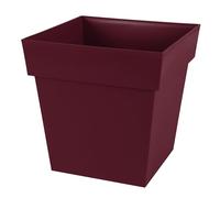 EDA Toscana - Maceta Cuadrada de 39 cm, Volumen 38 L, 39 x 39 x 39 x 39 cm, Color Rojo Burdeos