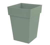 EDA Toscana - Maceta Cuadrada Media Alta (Volumen 51 L, 39 x 39 x 53 cm), Color Verde Laurel