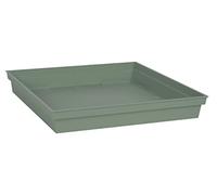 EDA Toscana - Platillo cuadrado de 32,6 cm para macetas cuadradas Toscana ref. 13627-13628 - 13635 y 13639-32,6 x 32,6 x 4,9 cm, verde laurel