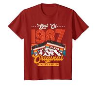 Edad 35 Lo Mejor de 1987 Cassette 35 cumpleaños Hombre Camiseta, Niños, Arándano, 2 años