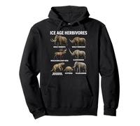 Edad de Hielo Herbívoros Mamíferos Prehistóricos Paleontología Sudadera con Capucha