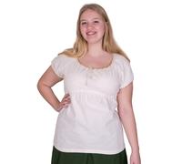 Edad Media Kurzarm-Bluse Aren , Natural Medieval Blusa Wikingerbluse