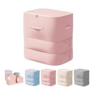 EDAT Implicationi Ultra Space Saving Self Compression Organizer, Peliaral Compression Organizer, Storage Tote for Clothes(Pink,L)