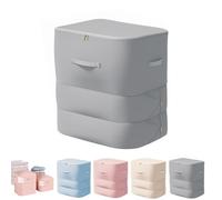 EDAT Implicationi Ultra Space Saving Self Compression Organizer, Peliaral Compression Organizer, Storage Tote for Clothes(Gray,L)