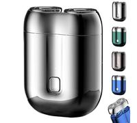 EDAT Voalsz Mini Electric Shaver, Waterproof Razor Portable Mini Electric Men's Shaver, Pocket Shaver Rechargeable(Silver)