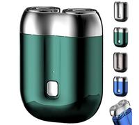 EDAT Voalsz Mini Electric Shaver, Waterproof Razor Portable Mini Electric Men's Shaver, Pocket Shaver Rechargeable(Green)