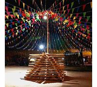 EDATOFLY 450 Bandera Banderín 240M Multicolor Banderas banderines de Nailon Guirnalda de Triángulo Decoraciones Banderas para Cumpleaños Fiesta al Aire Libre Jardín Boda Decoracion