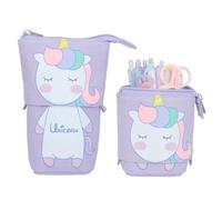 EDATOFLY Telescópico Estuche Lapices, Estuches Escolares Niña Estuche Vertical Estuche Telescópico Portalápices Caja de Lápiz de Estudiantes Organizador Estuche para Niña (Unicornio)